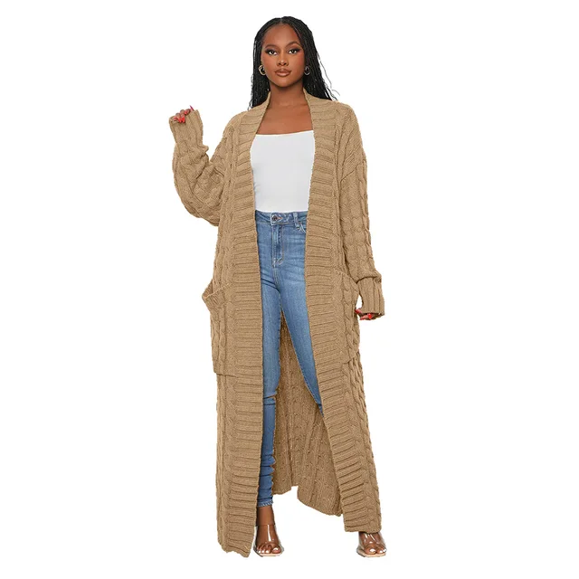 Satchels & Beyond Casual Cardigan Long Maxi Sweater