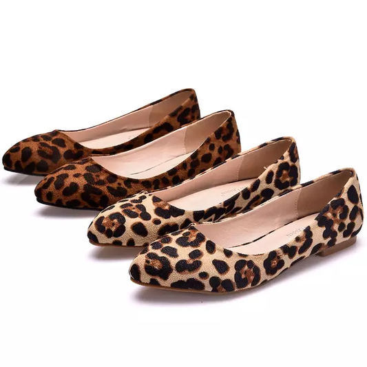 Satchels & Beyond Flat Leopard Pattern Shoe
