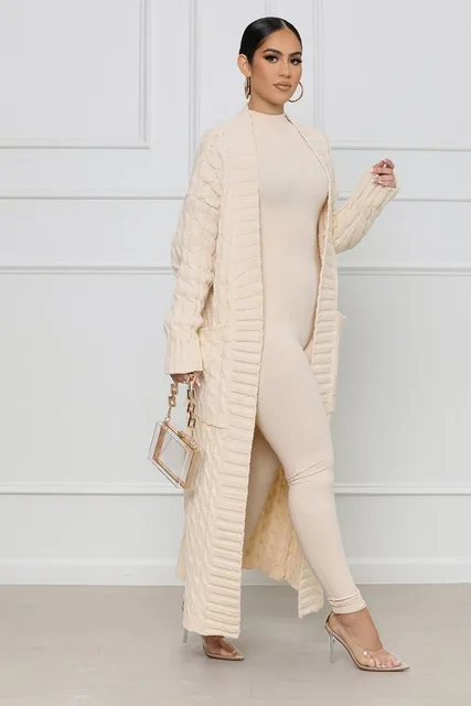 Satchels & Beyond Casual Cardigan Long Maxi Sweater