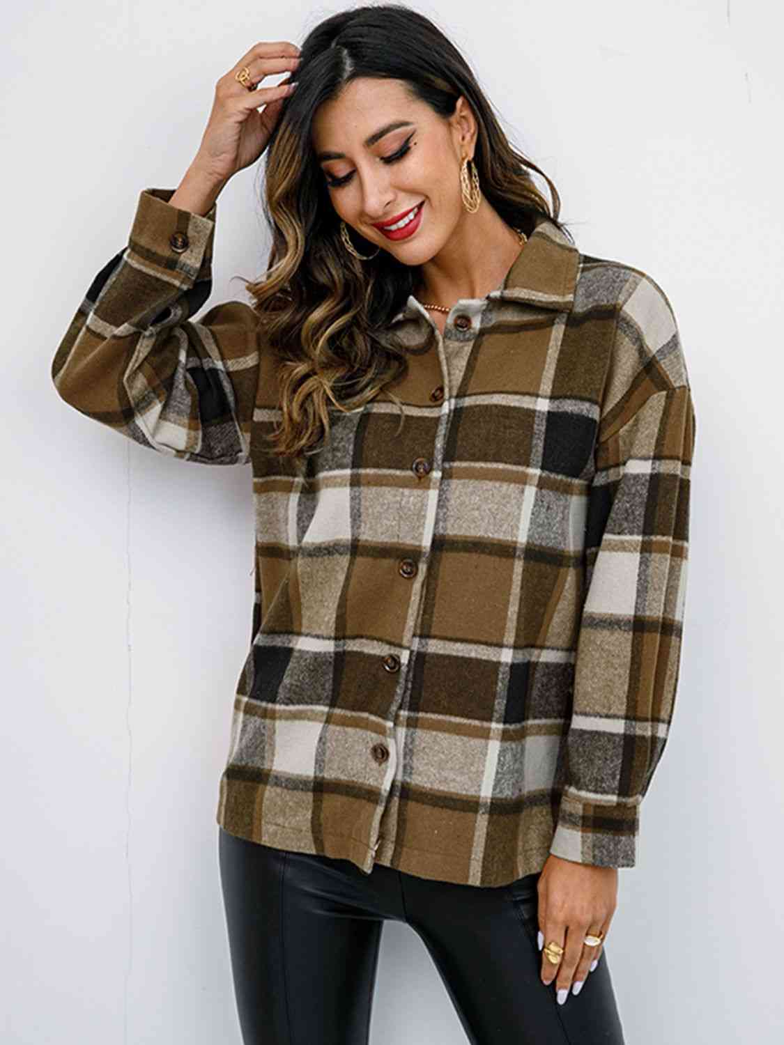 Satchels & Beyond Plaid Button-Down Jacket