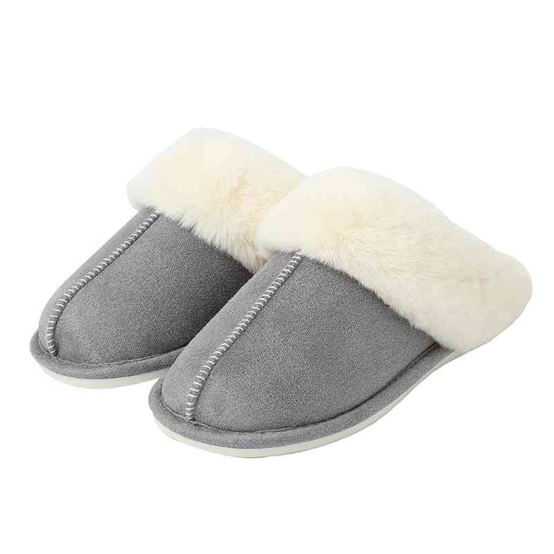 Satchels & Beyond Faux Suede Center Seam Slippers