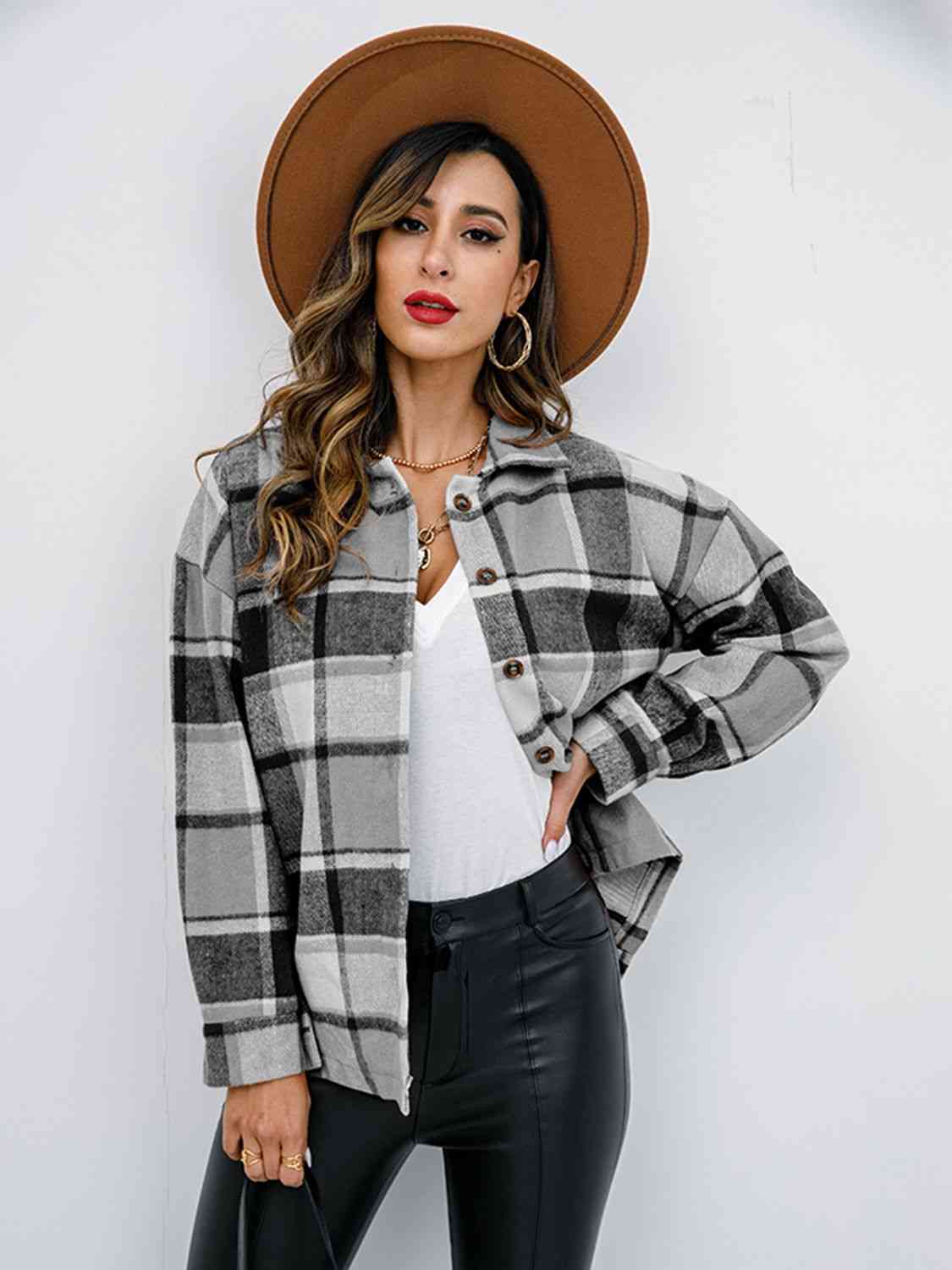 Satchels & Beyond Plaid Button-Down Jacket