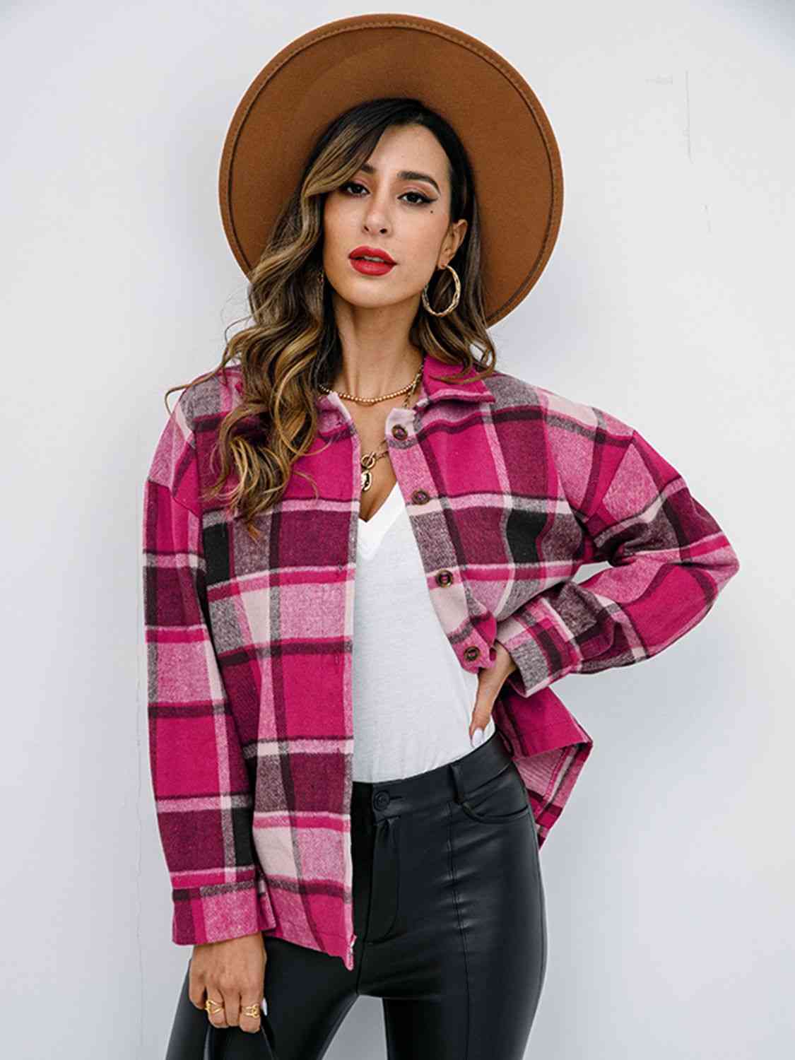 Satchels & Beyond Plaid Button-Down Jacket