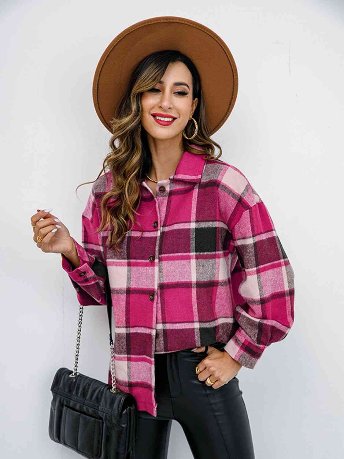 Satchels & Beyond Plaid Button-Down Jacket