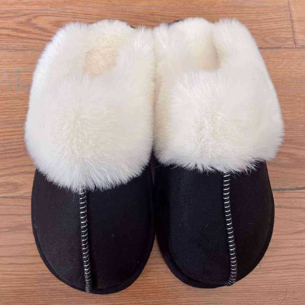 Satchels & Beyond Faux Suede Center Seam Slippers