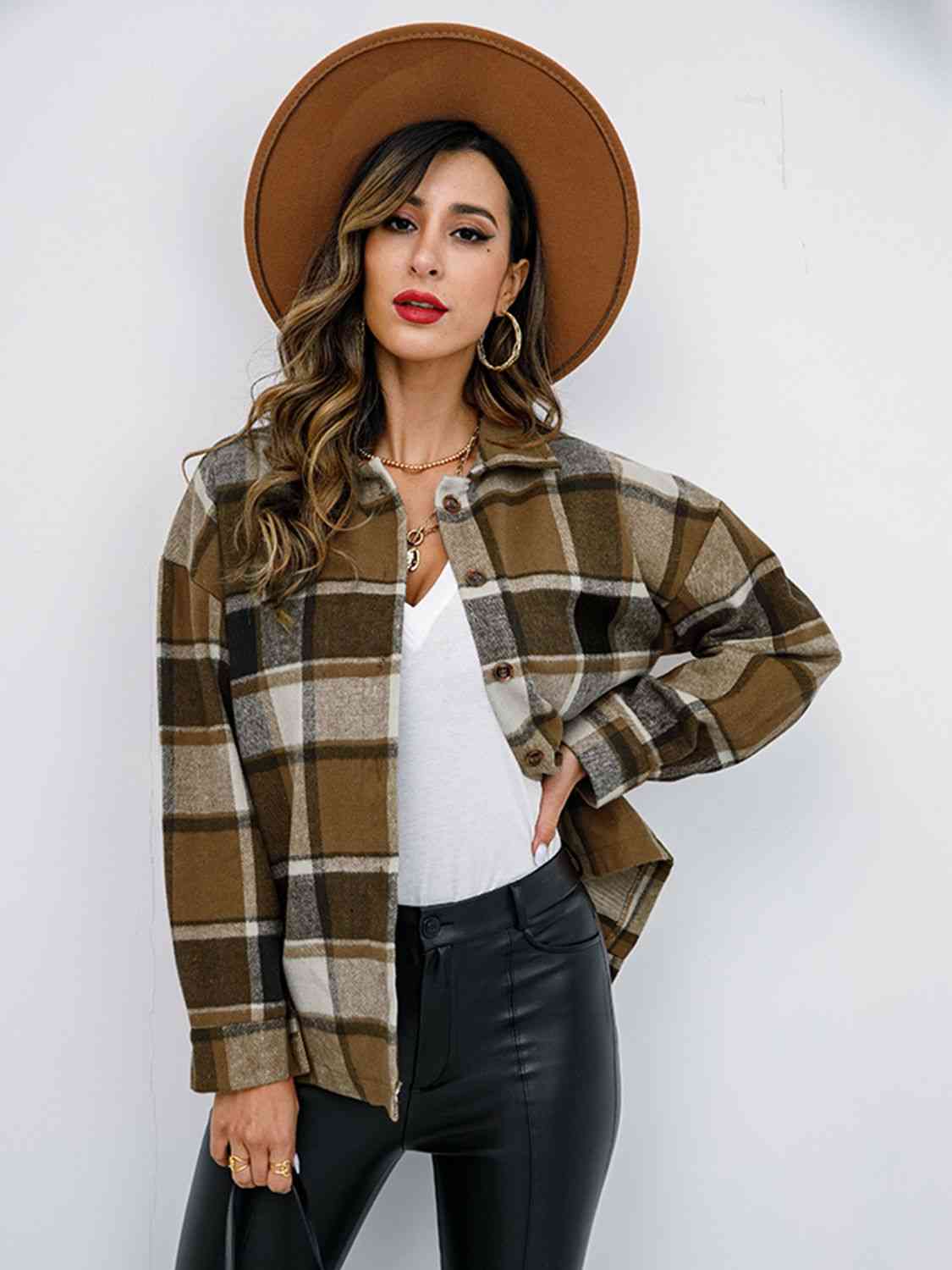 Satchels & Beyond Plaid Button-Down Jacket