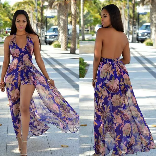 Satchels & Beyond Fashion Printed Chiffon Dress