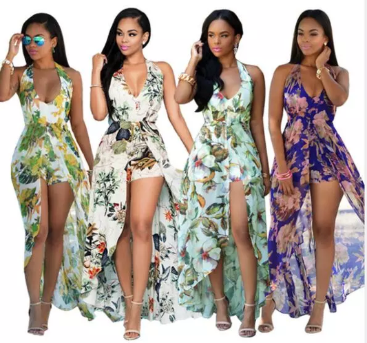 Satchels & Beyond Fashion Printed Chiffon Dress