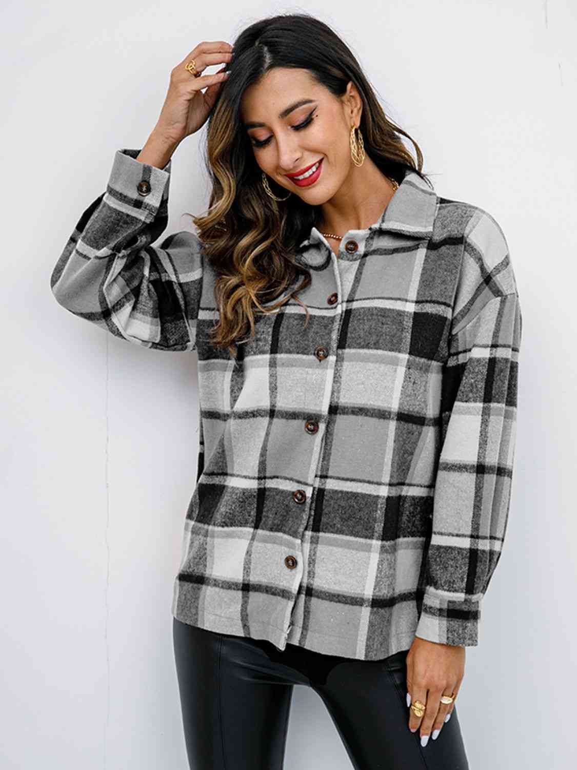 Satchels & Beyond Plaid Button-Down Jacket