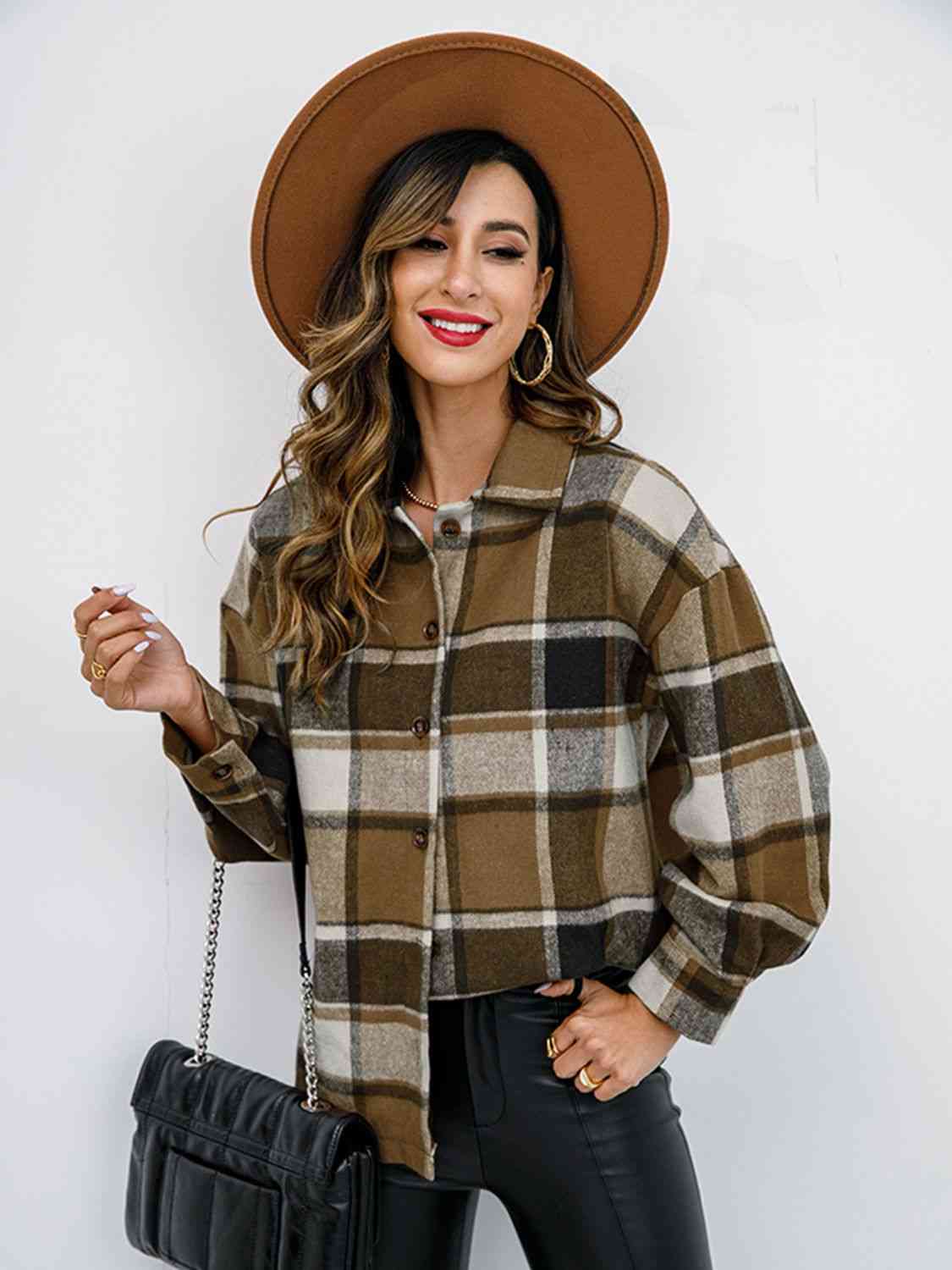 Satchels & Beyond Plaid Button-Down Jacket