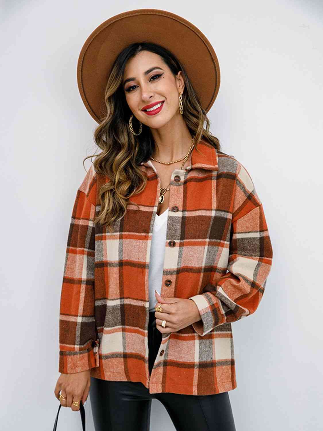 Satchels & Beyond Plaid Button-Down Jacket