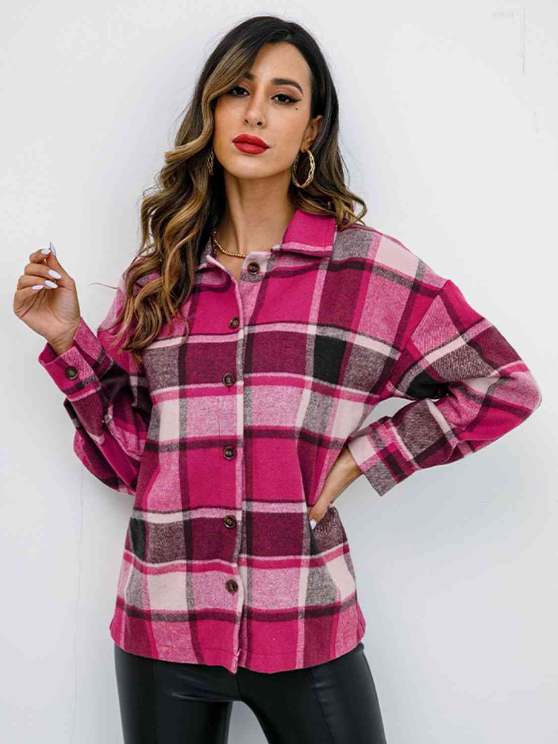 Satchels & Beyond Plaid Button-Down Jacket