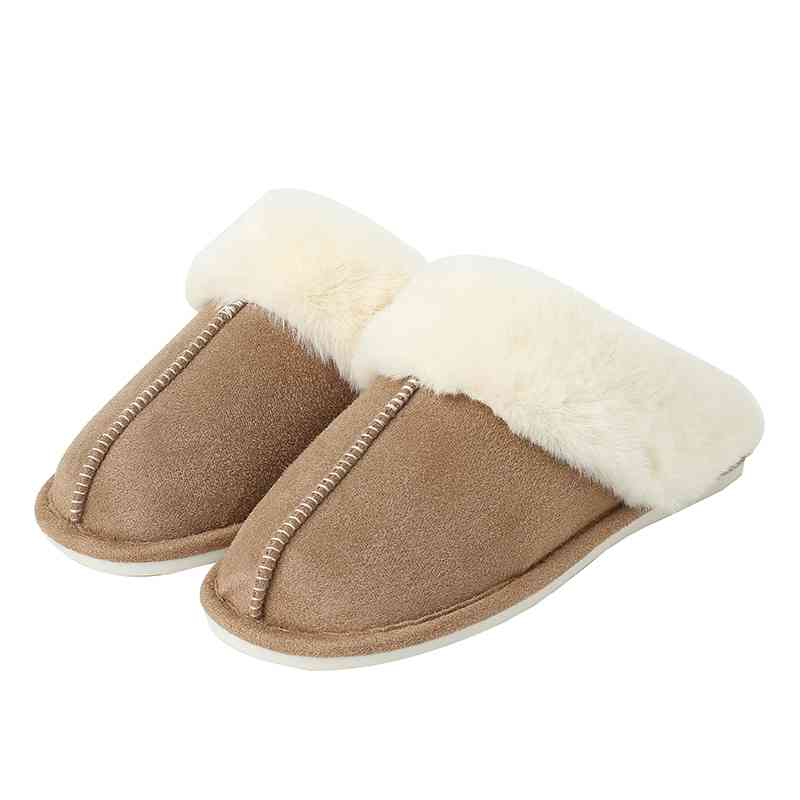 Satchels & Beyond Faux Suede Center Seam Slippers